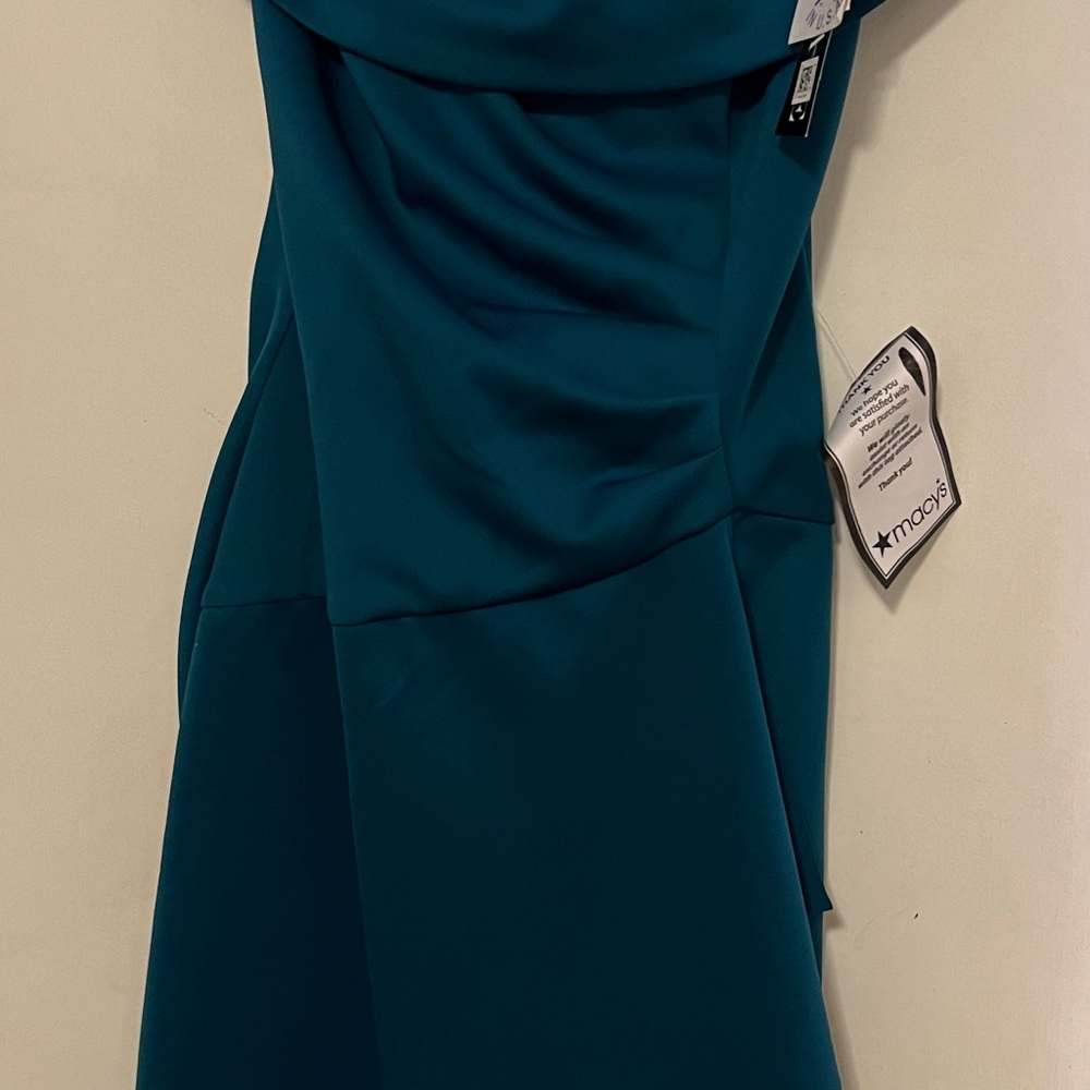 Escape Elegant Off the shoulder Dark Teal Dress - Picture 9 of 9